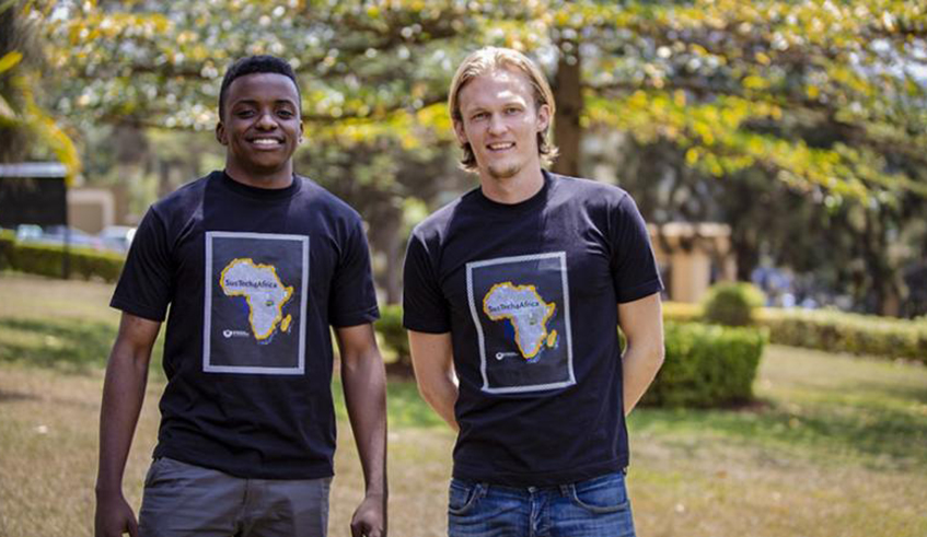BAG Innovation founders, Gabriel Ekman, a Swedish national and Yussouf Ntwali, a Rwandan. / Courtesy.
