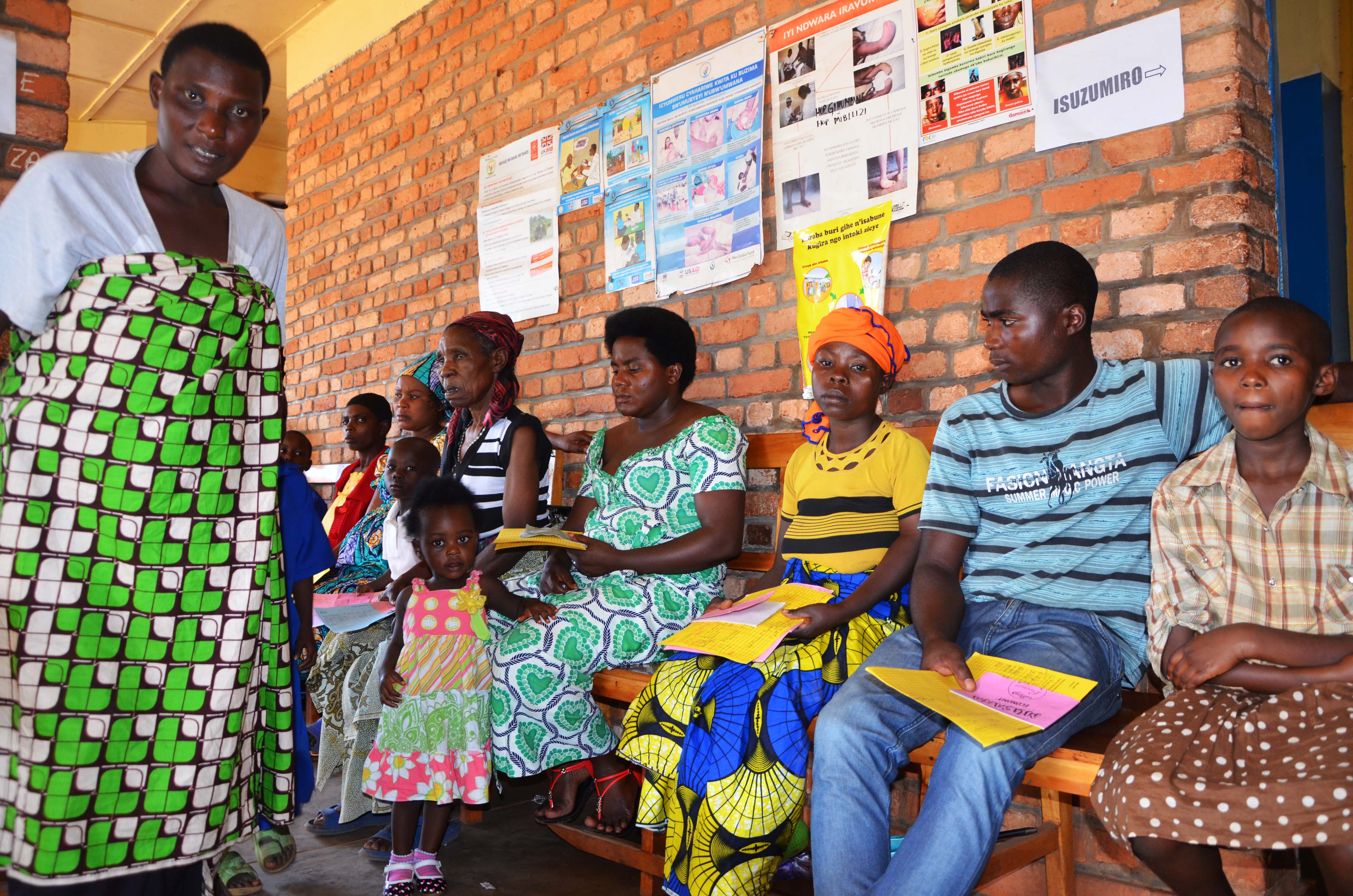 Patients whose medical insurance is Mutuelle de Sante wait for services at Bugarama Health Center in 2019. 