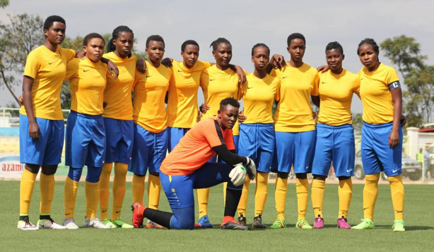 Local giants AS Kigali women FC pose for a photo before a past match against Scandinavia. / File.