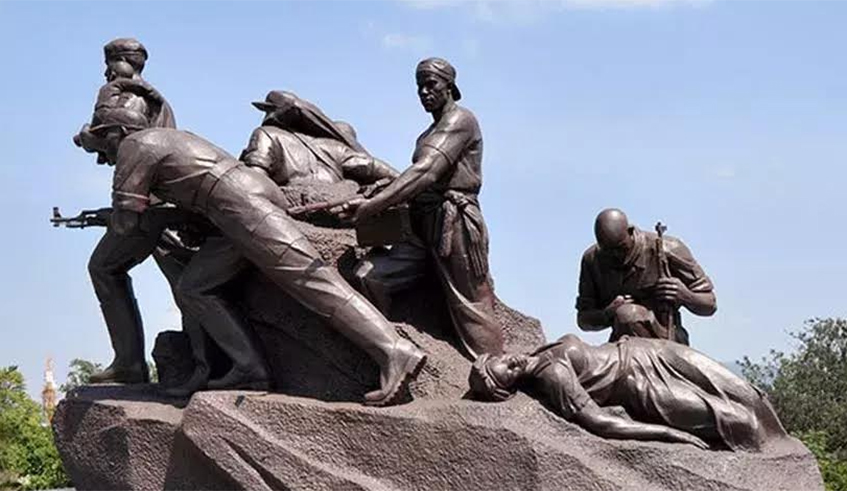 A monument depicting Rwanda Patriotic Army during the Liberation war.October 1st of every year is a day when Rwandans celebrate Patriotism Day. / Sam Ngendahima