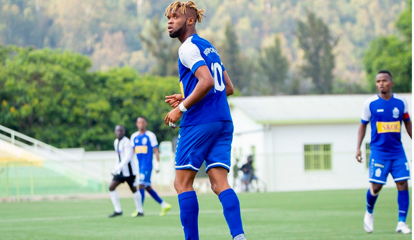 The Cameroonian attacker remains the heartbeat of Rayon Sports. He is arguably their best player upfront. Photo: Courtesy.