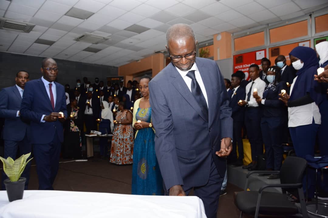 Brig. Gen. El Hadji Babacar Faye after giving gave a lecture to students of political science and international law at l'Institut Supu00e9rieur de Management (ISM), in Senegalu2019s capital, Dakar.