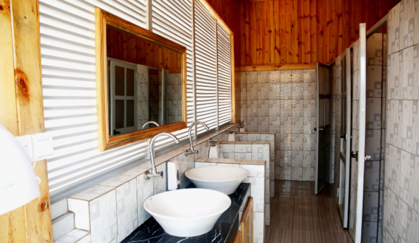 A public washroom at a smart public kiosk at Rwandex in Kigali. Photo: Craish Bahizi.